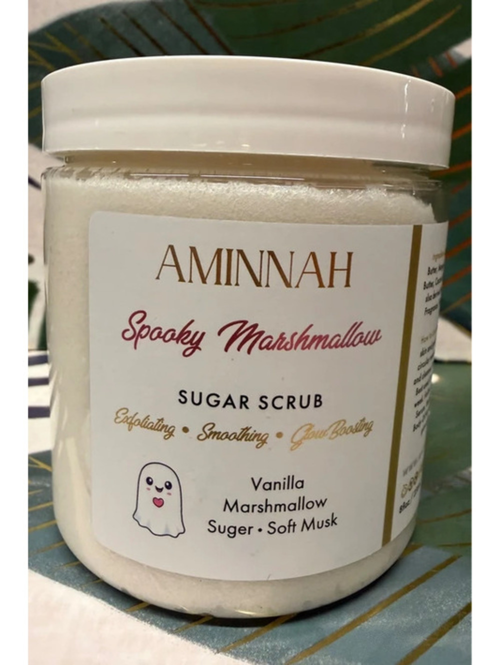 Aminnah Spooky Marshmallow Sugar Scrub 8 oz Halloween NEW
